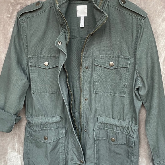 🎉LEITH Oversized UtilityJacket, Size SM, Army Green - Picture 2 of 6